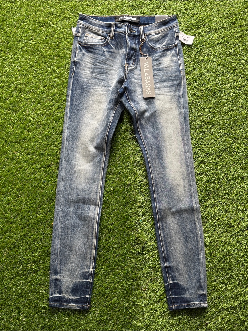 VALABASAS Men's Skinny Washed Blue Jeans sz 32